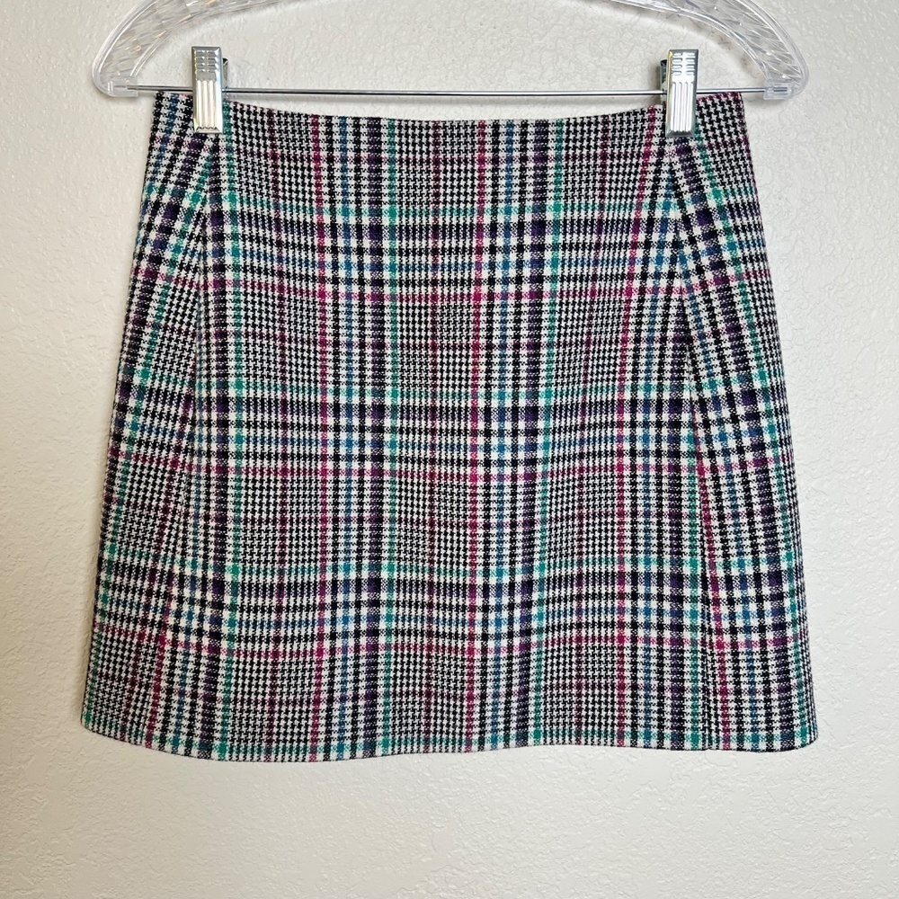 *FIRM PRICE* Sezane Malia Sheffield Check Print Wool Blend Mini Skirt - Picture 3 of 10